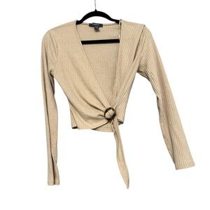 Beach Cream Wrap Top size S